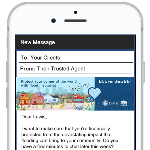 smartphone screenshot email with texas image