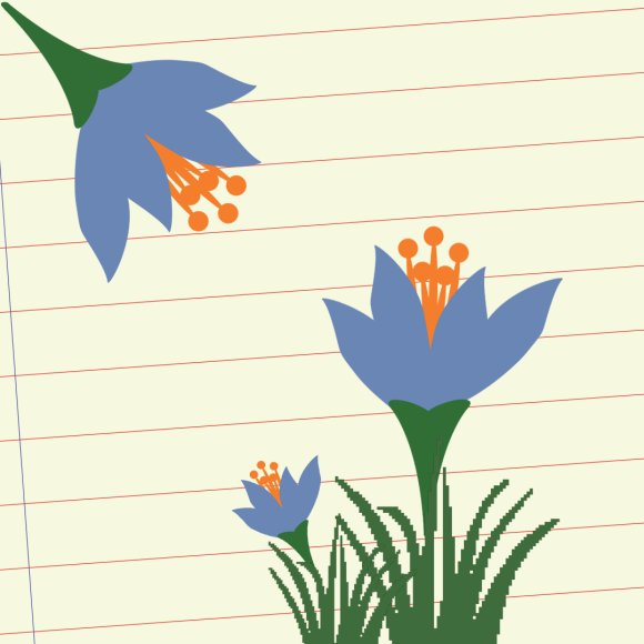 flowers on paper