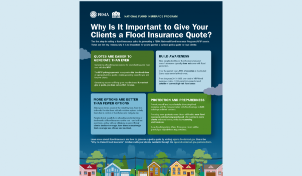 Why is it important to give your clients a flood insurance quote? Brochure