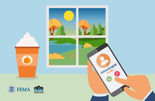 insurance agent calling, two windows with foliage in the background