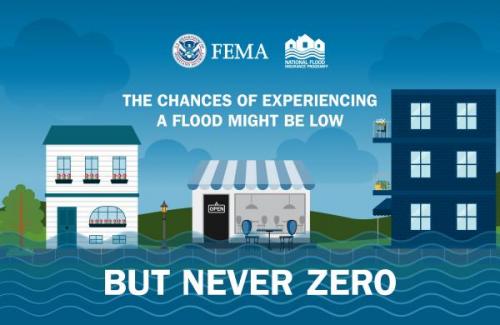 the chances of experiencing a flood might be low but never zero
