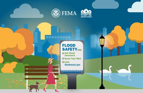 Flood Safety Tips Sign